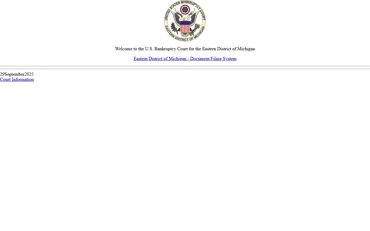 Genesee County bankruptcy court records CM/ECF portal